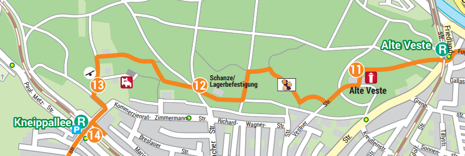 Karte von Alte Veste Wanderweg